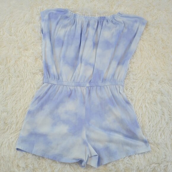 Old Navy Girls Short Sleeve Blue & White Romper Size XL 14-16 - Picture 2 of 3